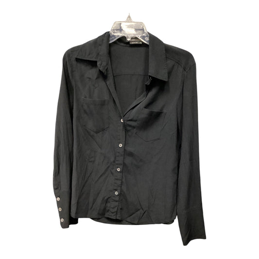 Blouse Long Sleeve By Bcbgmaxazria In Black, Size: M