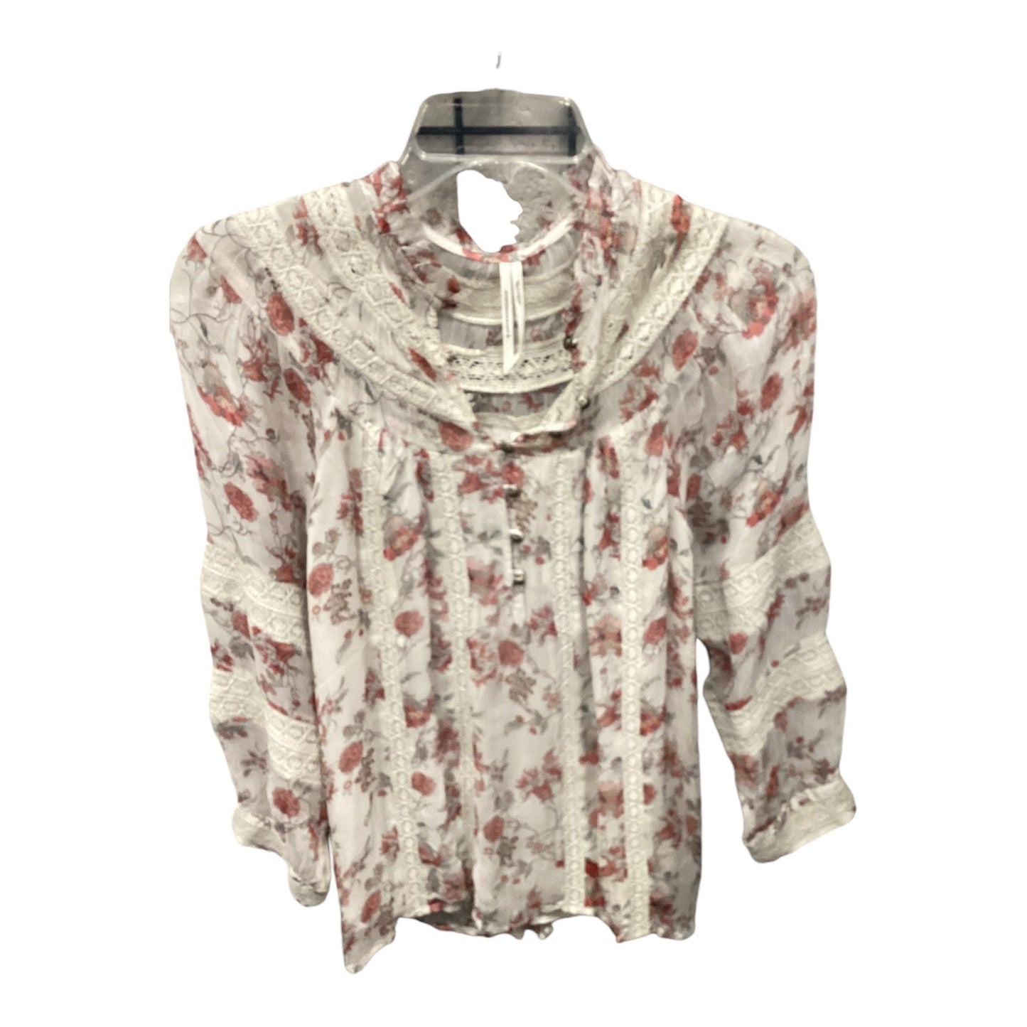 Top Long Sleeve By Anthropologie In White, Size: Xs