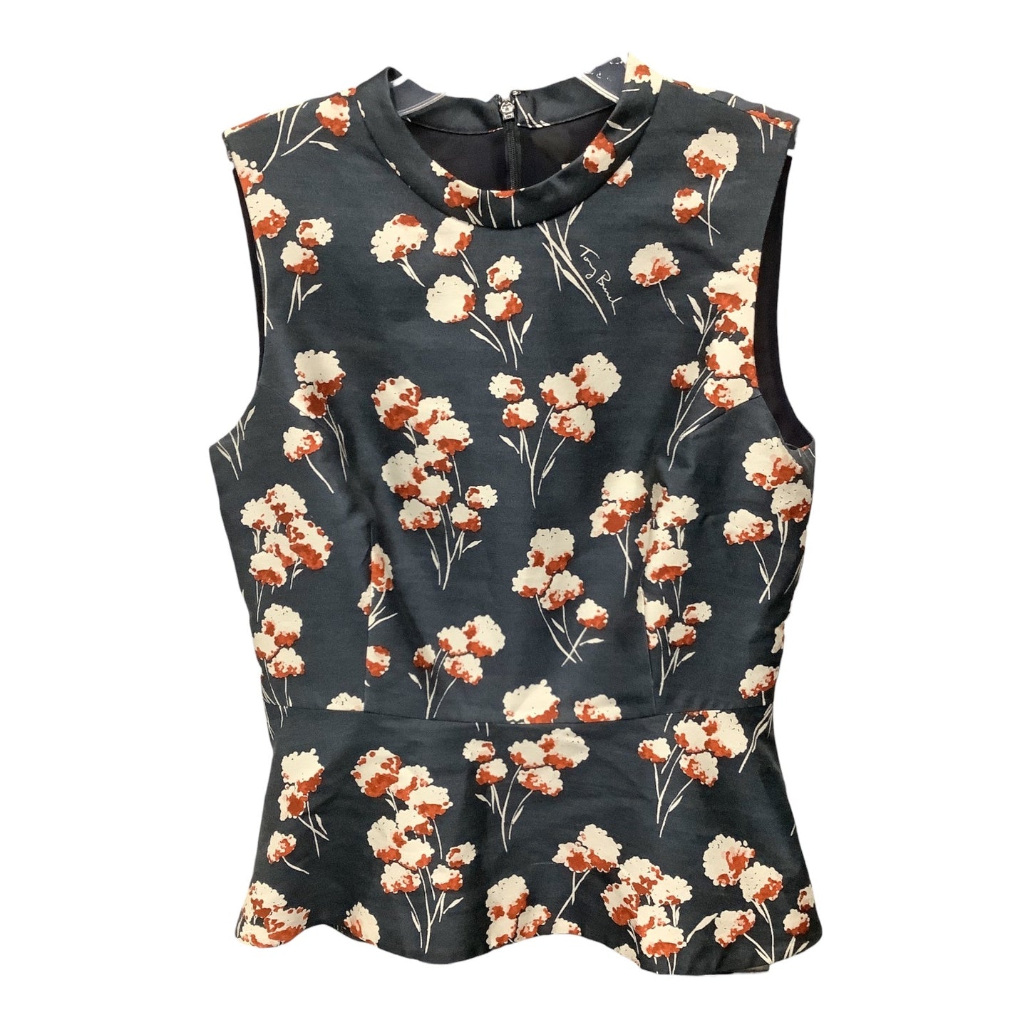 Floral Print Top Sleeveless Designer Tory Burch, Size 8