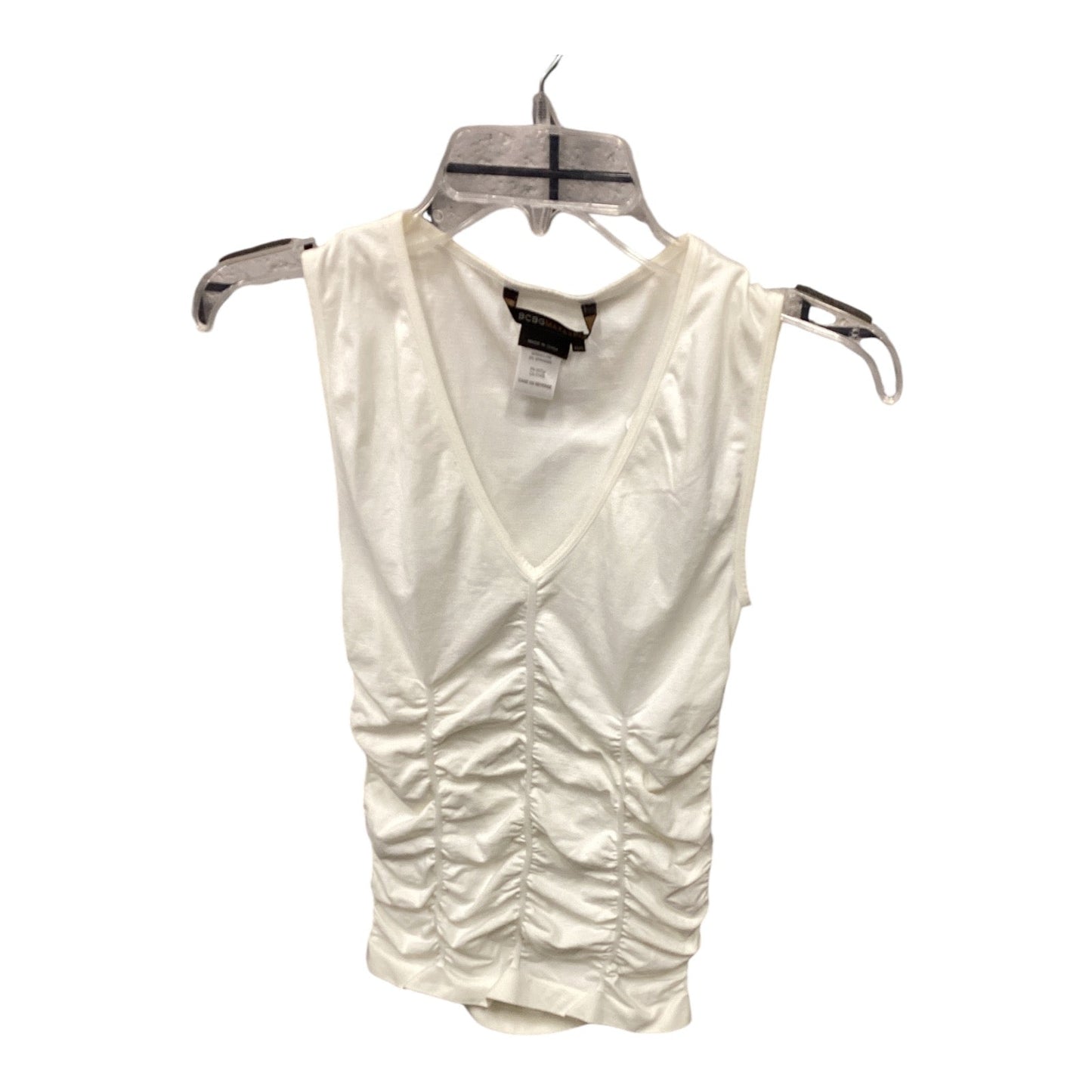 Top Sleeveless By Bcbgmaxazria In Cream, Size: Xs