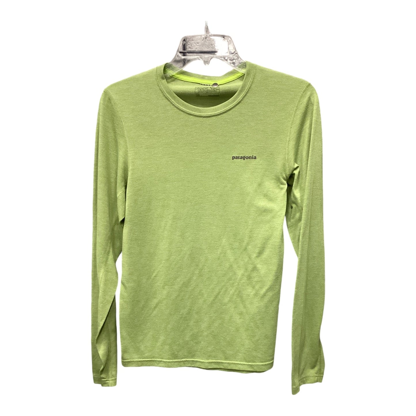 Athletic Top Long Sleeve Crewneck By Patagonia In Green, Size: Xs