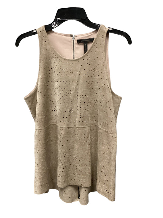 Top Sleeveless By Bcbgmaxazria In Tan, Size: M