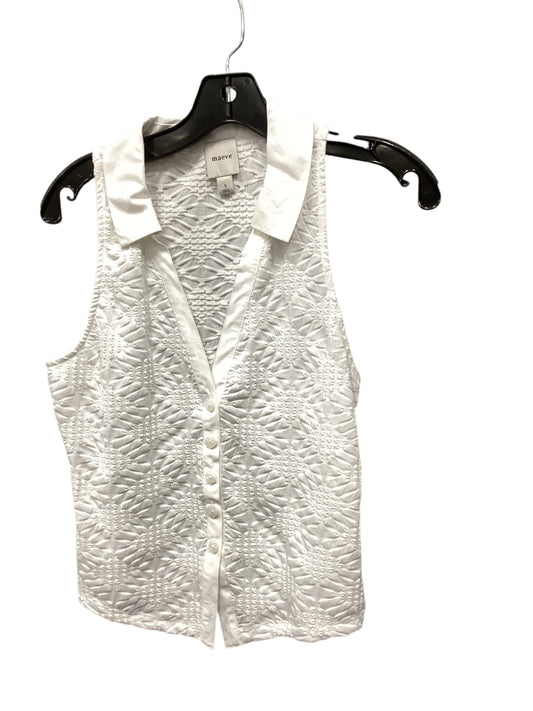 Top Sleeveless By Maeve In White, Size: S