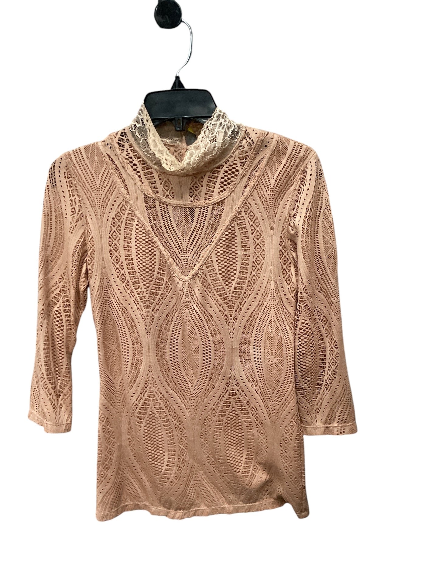 Top 3/4 Sleeve By Free People In Tan, Size: S