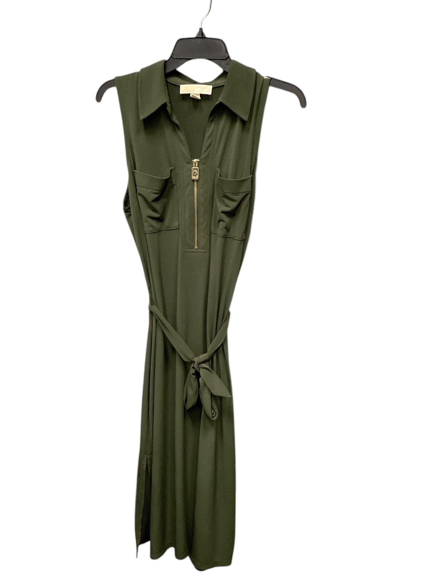 Dress Casual Midi By Michael By Michael Kors In Green, Size: L