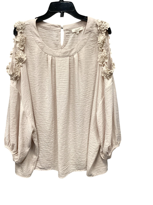 Top Long Sleeve By Clothes Mentor In Beige, Size: 0x