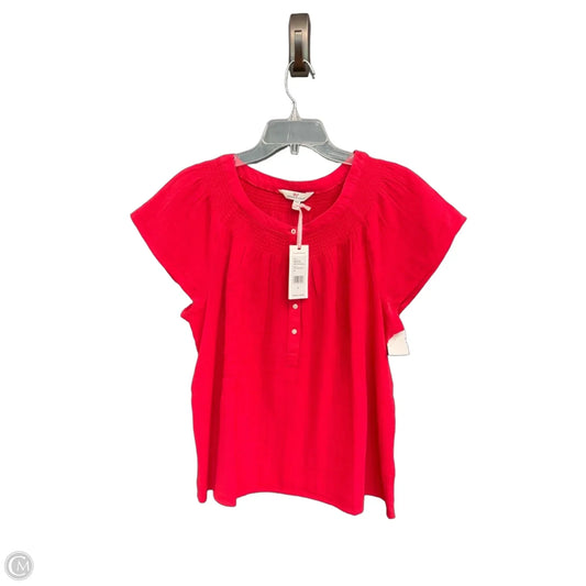Blouse Short Sleeve By Vineyard Vines In Red, Size: L