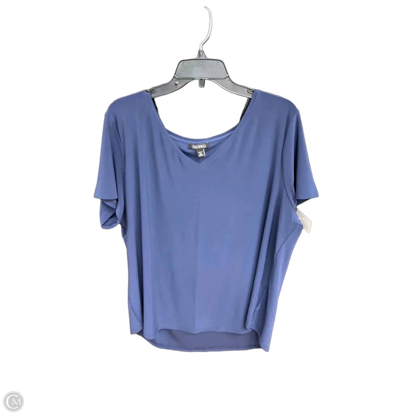 Top Short Sleeve Basic By Roz And Ali In Navy, Size: 2x