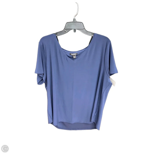 Top Short Sleeve Basic By Roz And Ali In Navy, Size: 2x