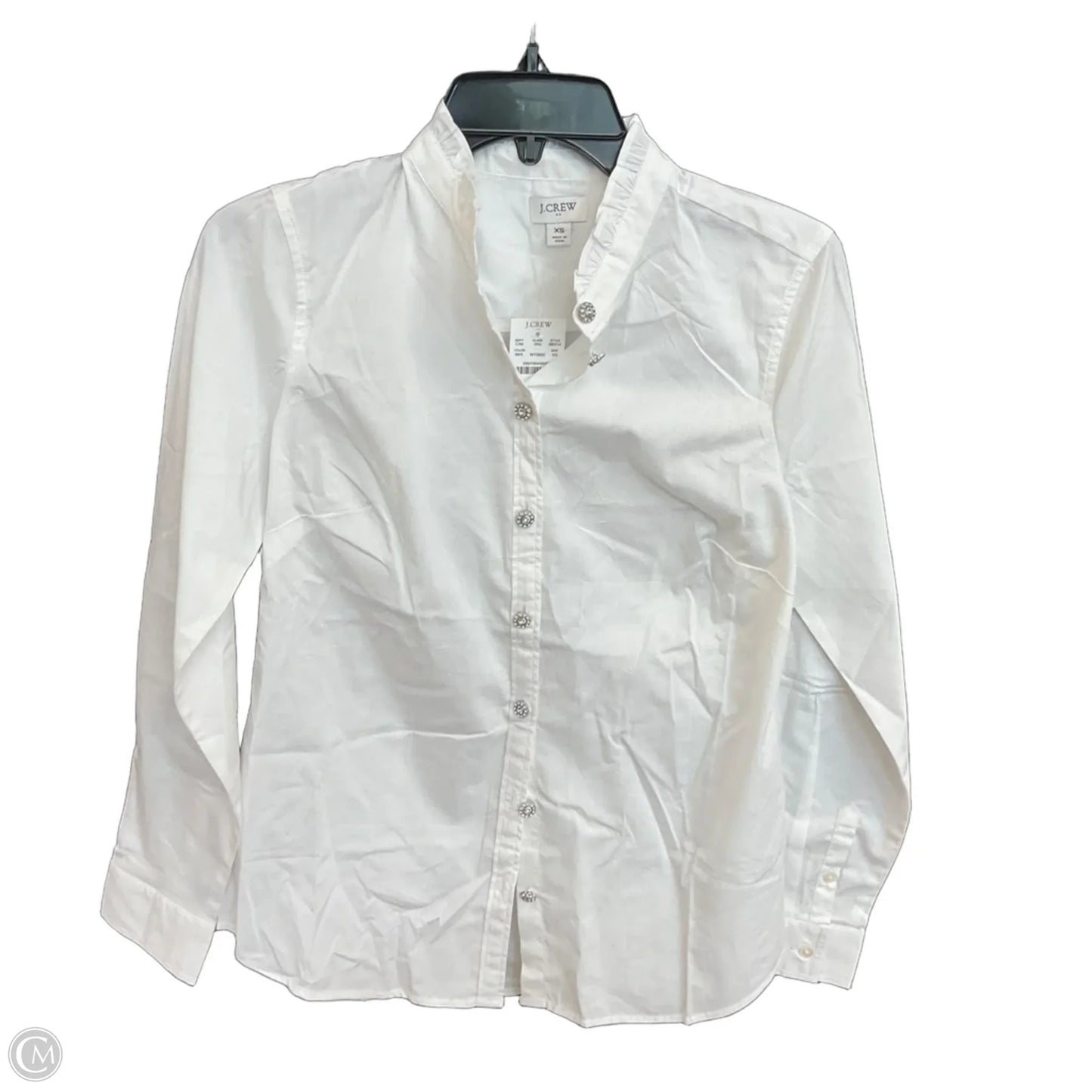 Blouse Long Sleeve By J. Crew In White, Size: Xs