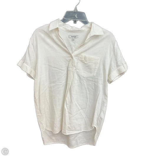 Top Short Sleeve By Madewell In Cream, Size: Xxs