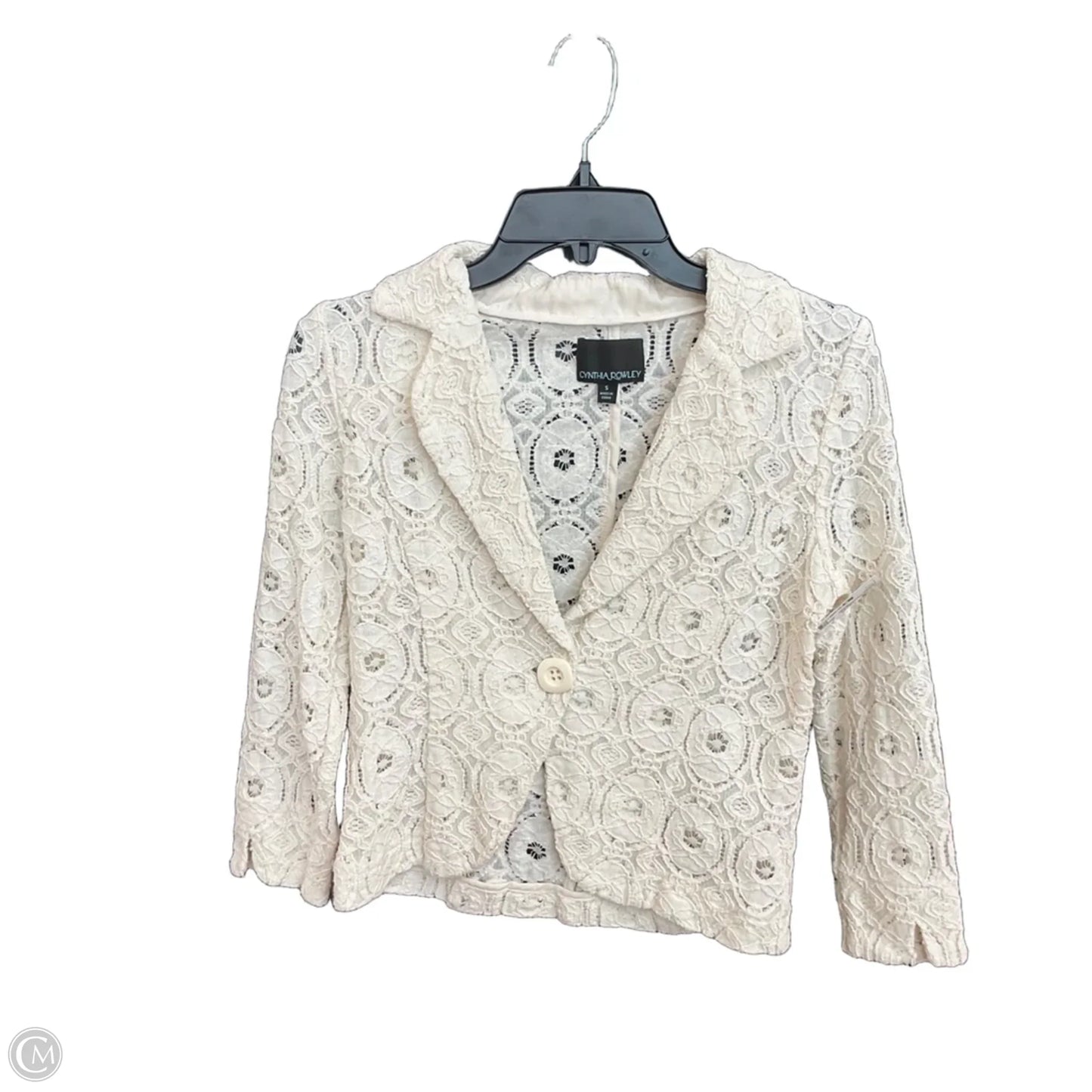 Blazer By Cynthia Rowley In Cream, Size: S