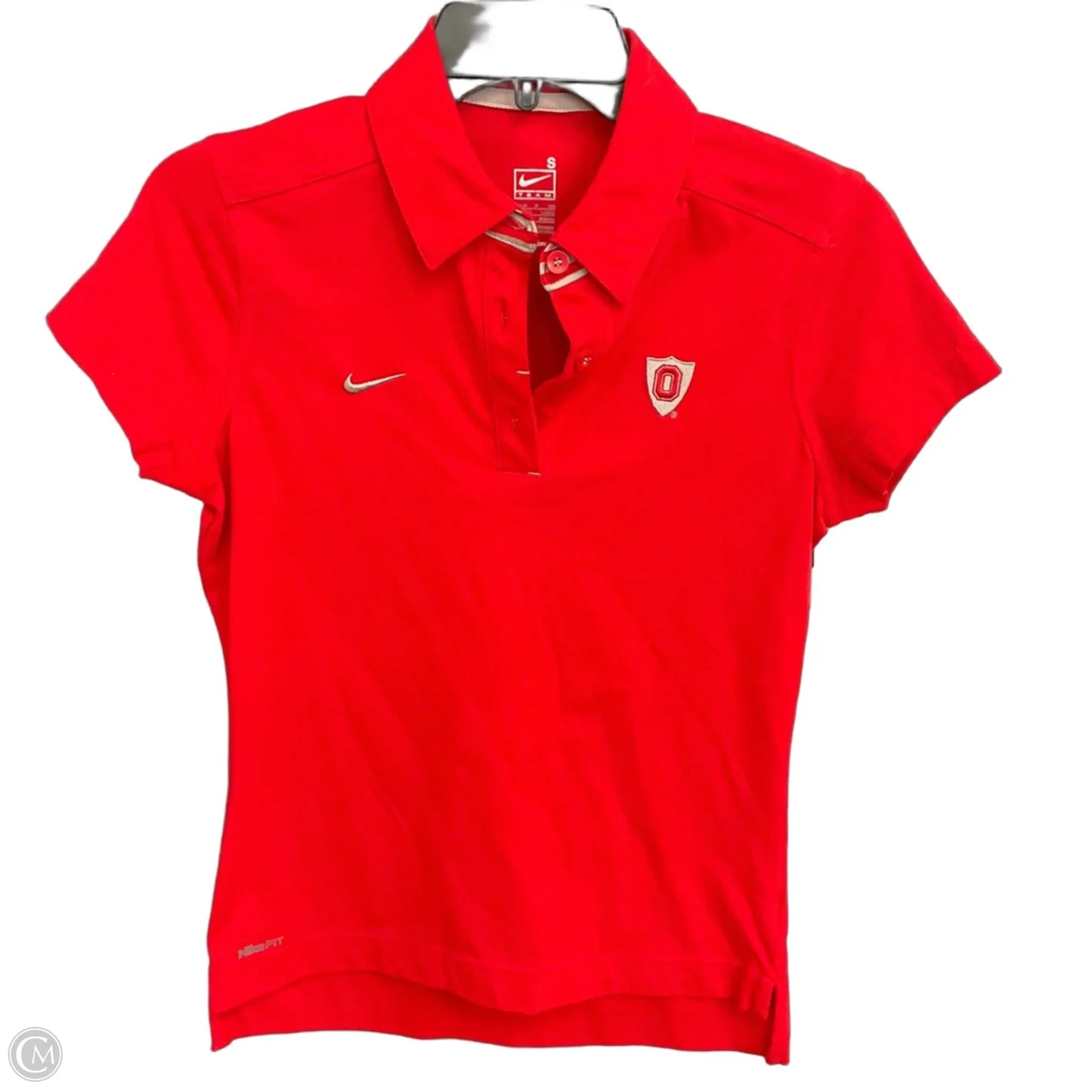 Athletic Top Short Sleeve By Nike Apparel In Red, Size: S