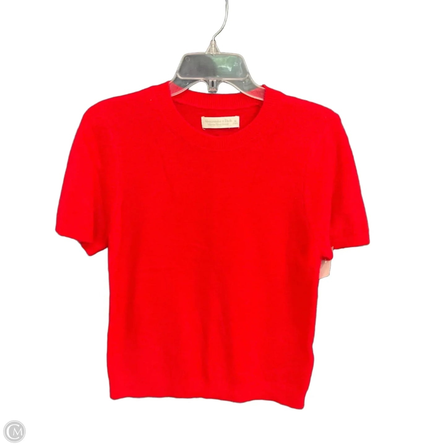 Sweater Short Sleeve By Abercrombie And Fitch In Red, Size: M