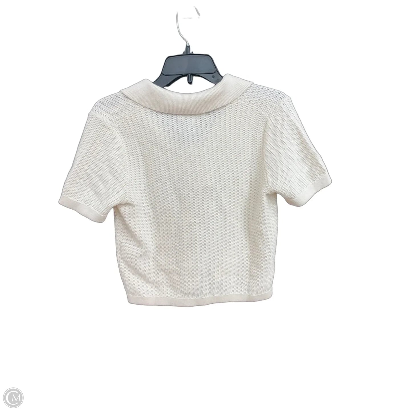 Sweater Short Sleeve By Banana Republic In Cream, Size: Xs