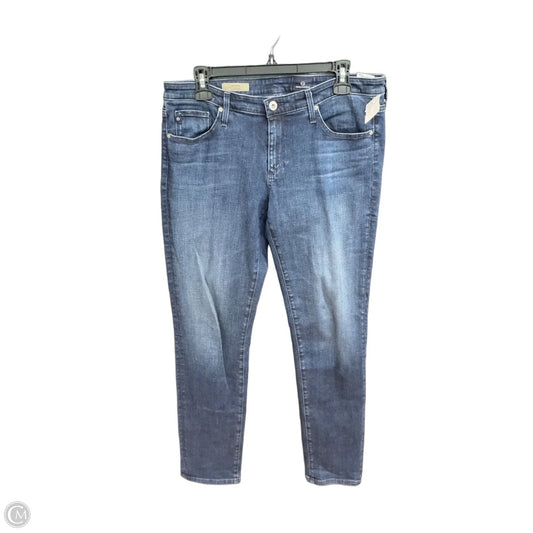 Jeans Straight By Adriano Goldschmied In Blue Denim, Size: 12