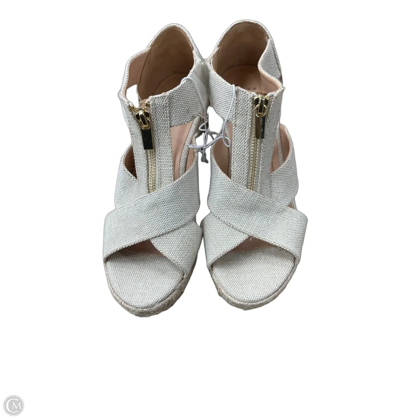 Sandals Heels Wedge By A New Day In Tan, Size: 8.5