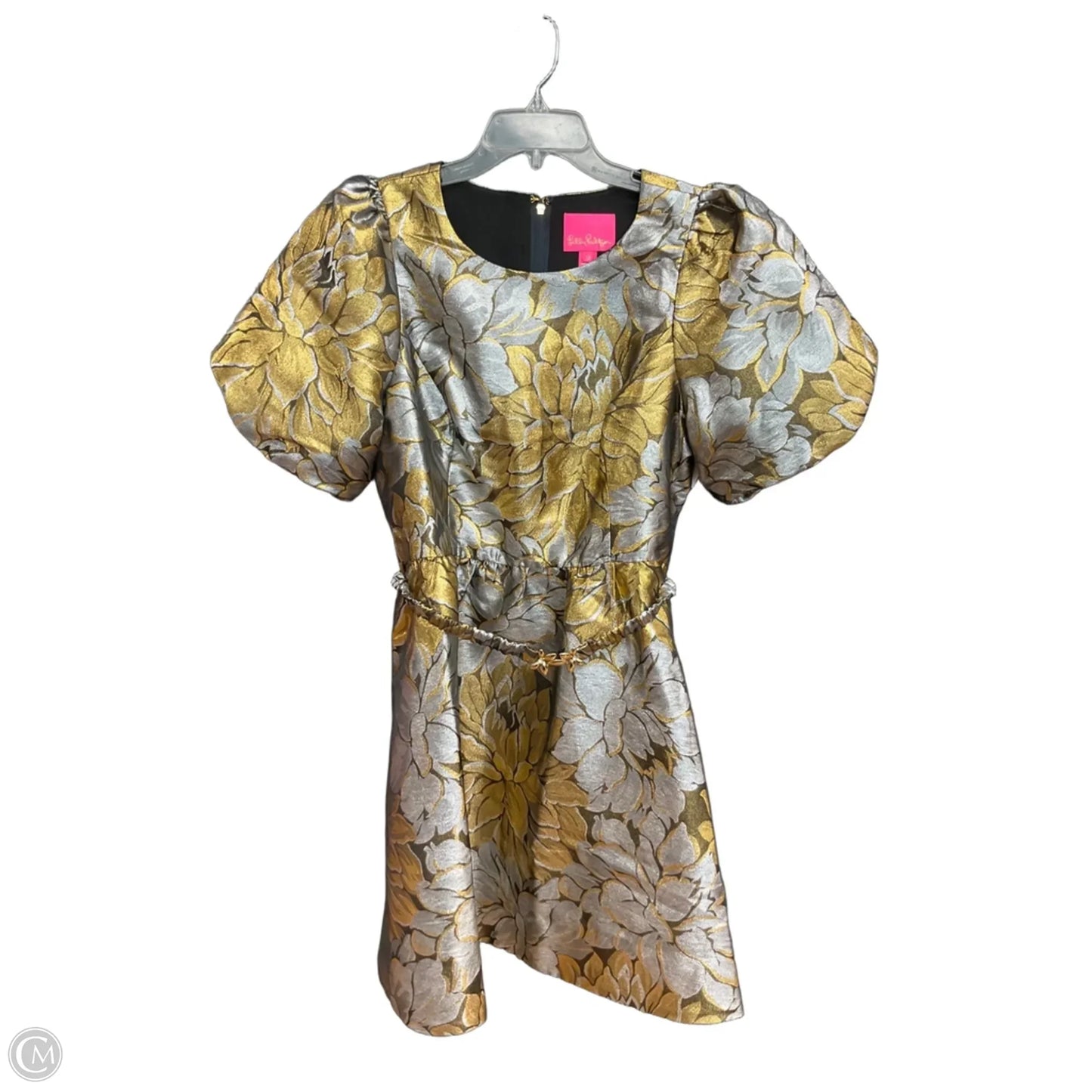 Dress Designer By Lilly Pulitzer In Gold, Size: 12