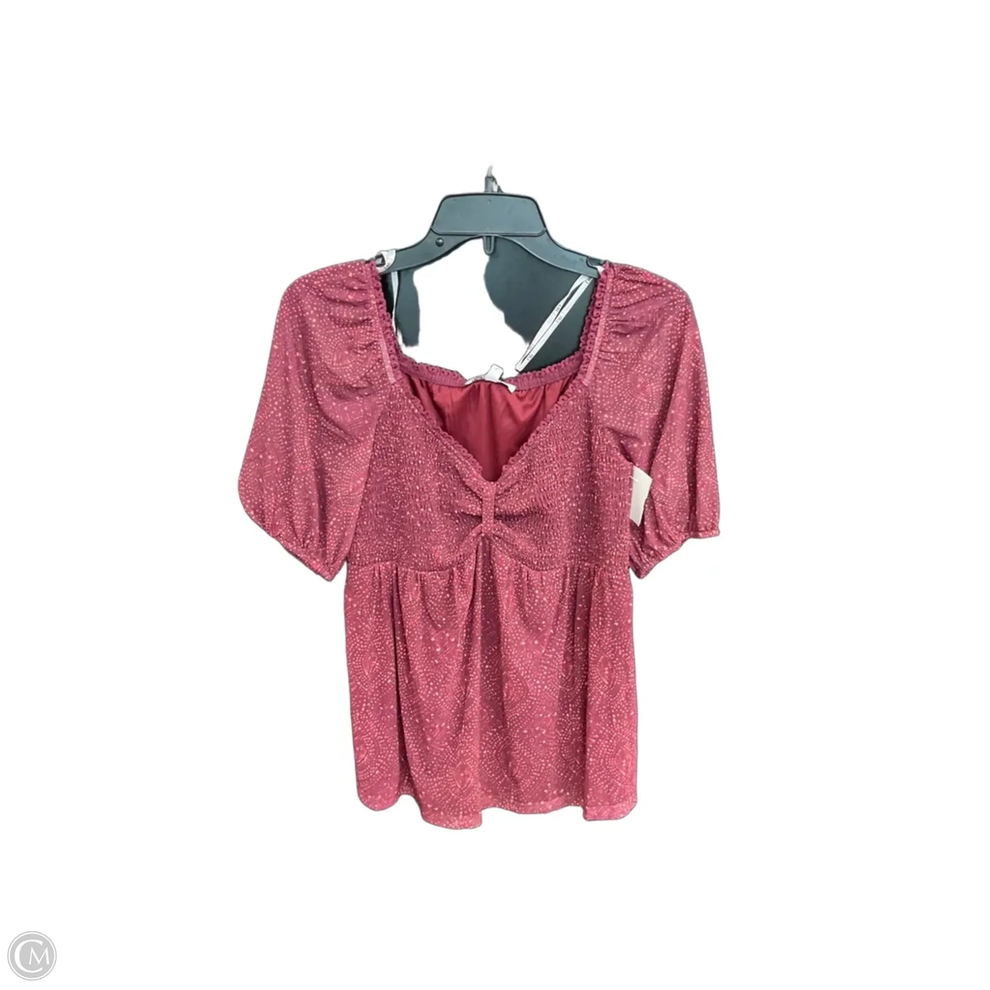 Top Short Sleeve By Dr2 In Maroon, Size: S