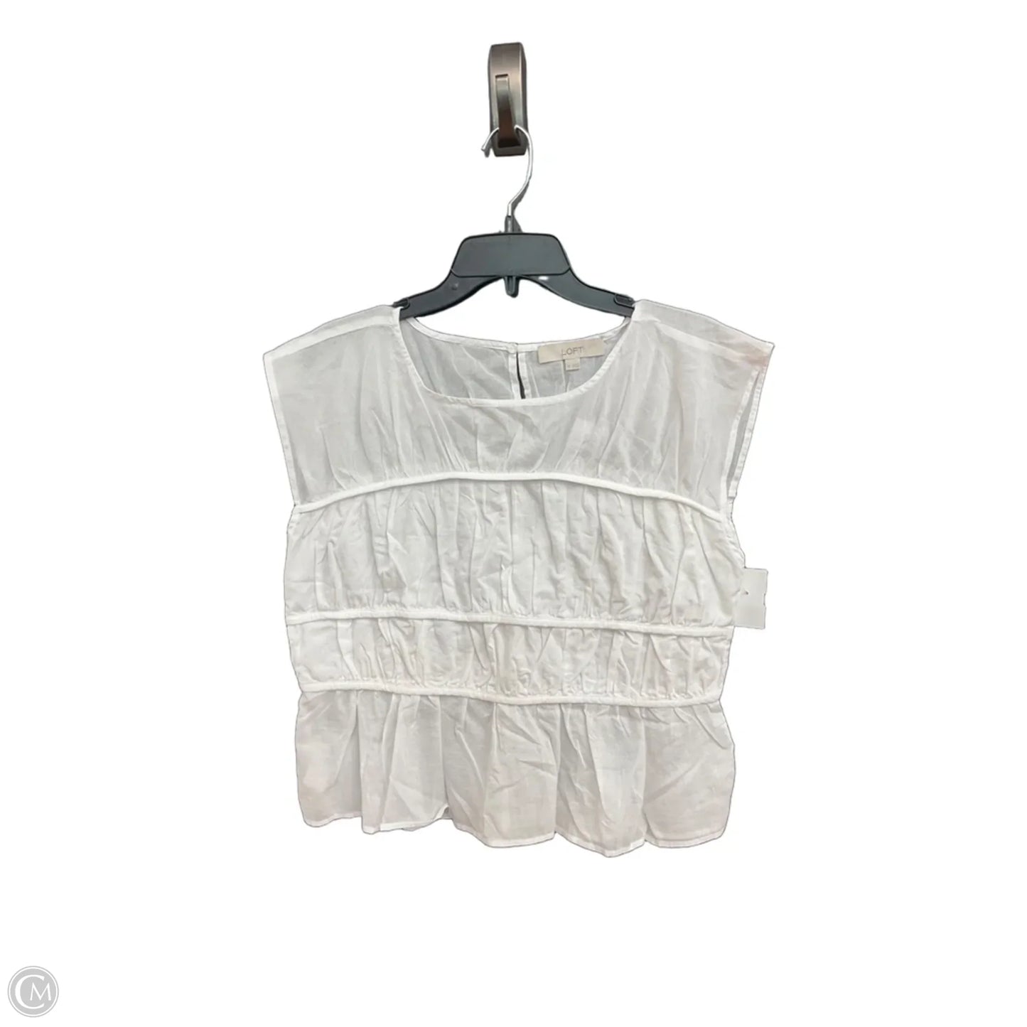 Top Sleeveless By Loft In White, Size: Xs