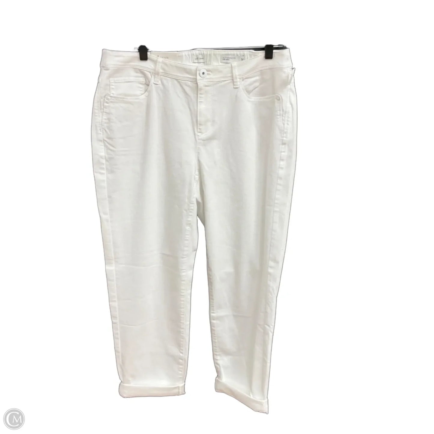 Jeans Straight By J. Jill In White Denim, Size: 16