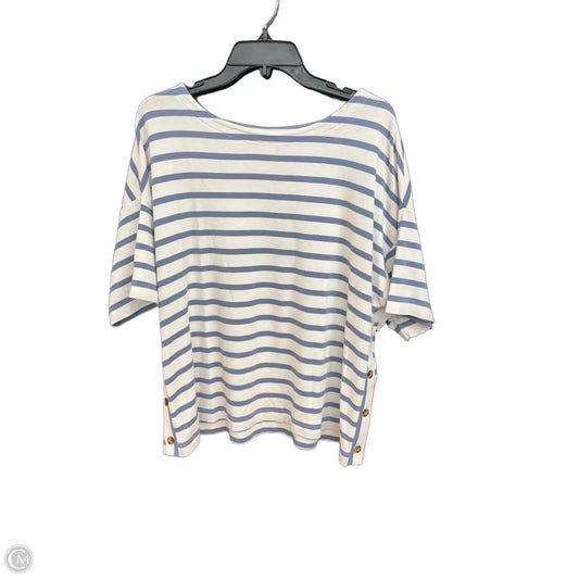 Top Short Sleeve By J. Jill In Striped Pattern, Size: Xl