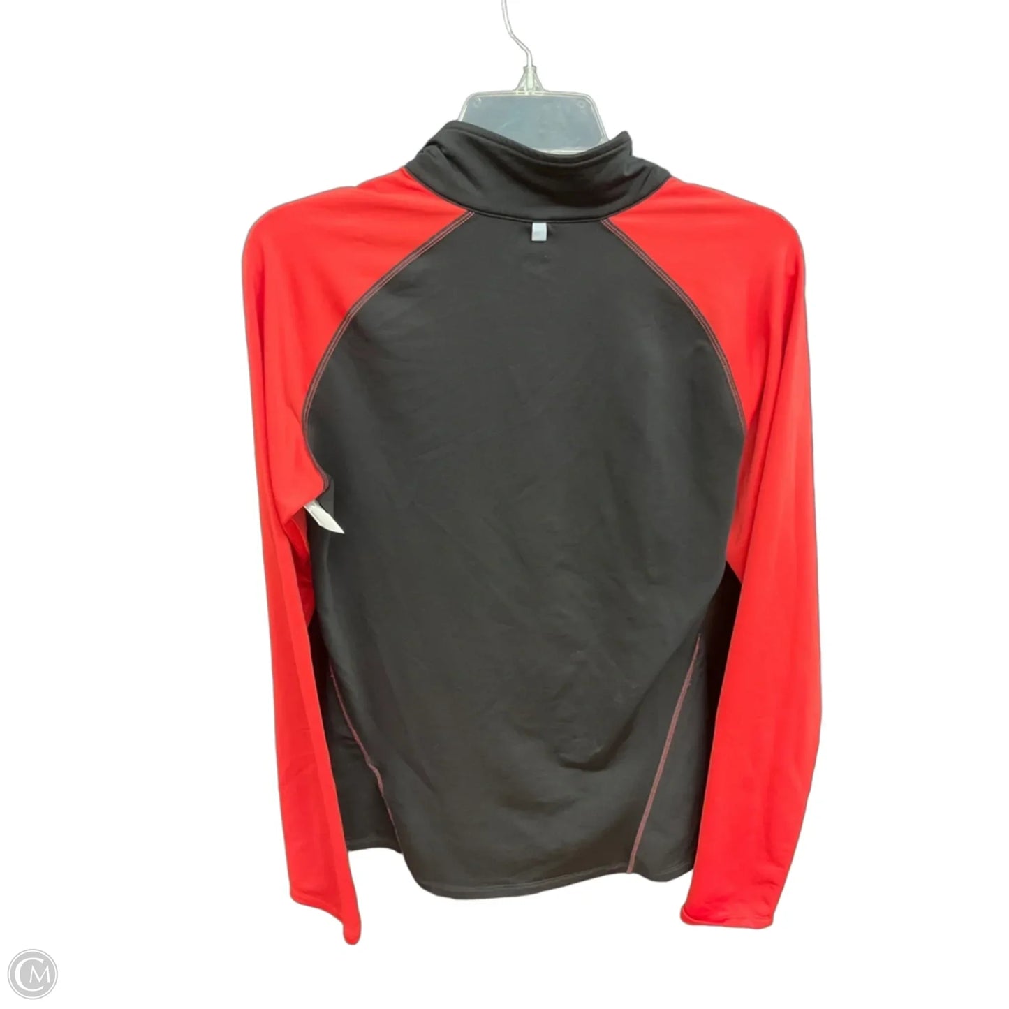 Athletic Top Long Sleeve Collar By Nike Apparel In Black, Size: M