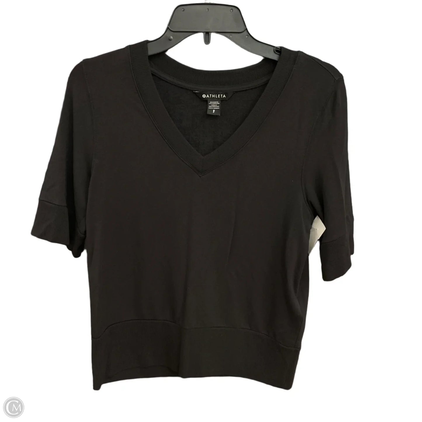 Top Short Sleeve Basic By Athleta In Black, Size: S