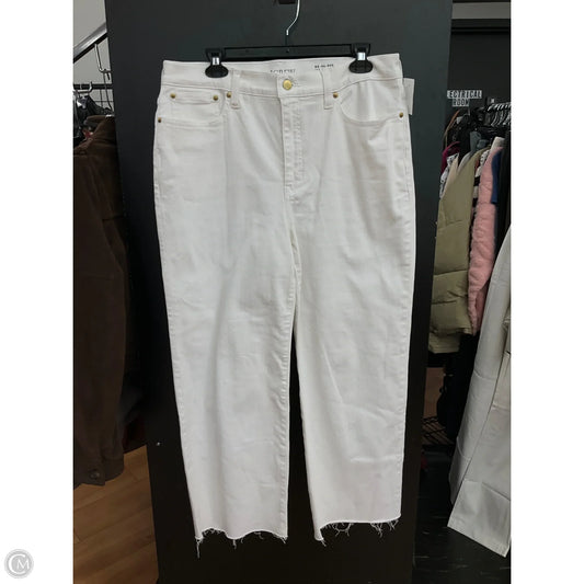 Jeans Wide Leg By J. Crew In White Denim, Size: 12