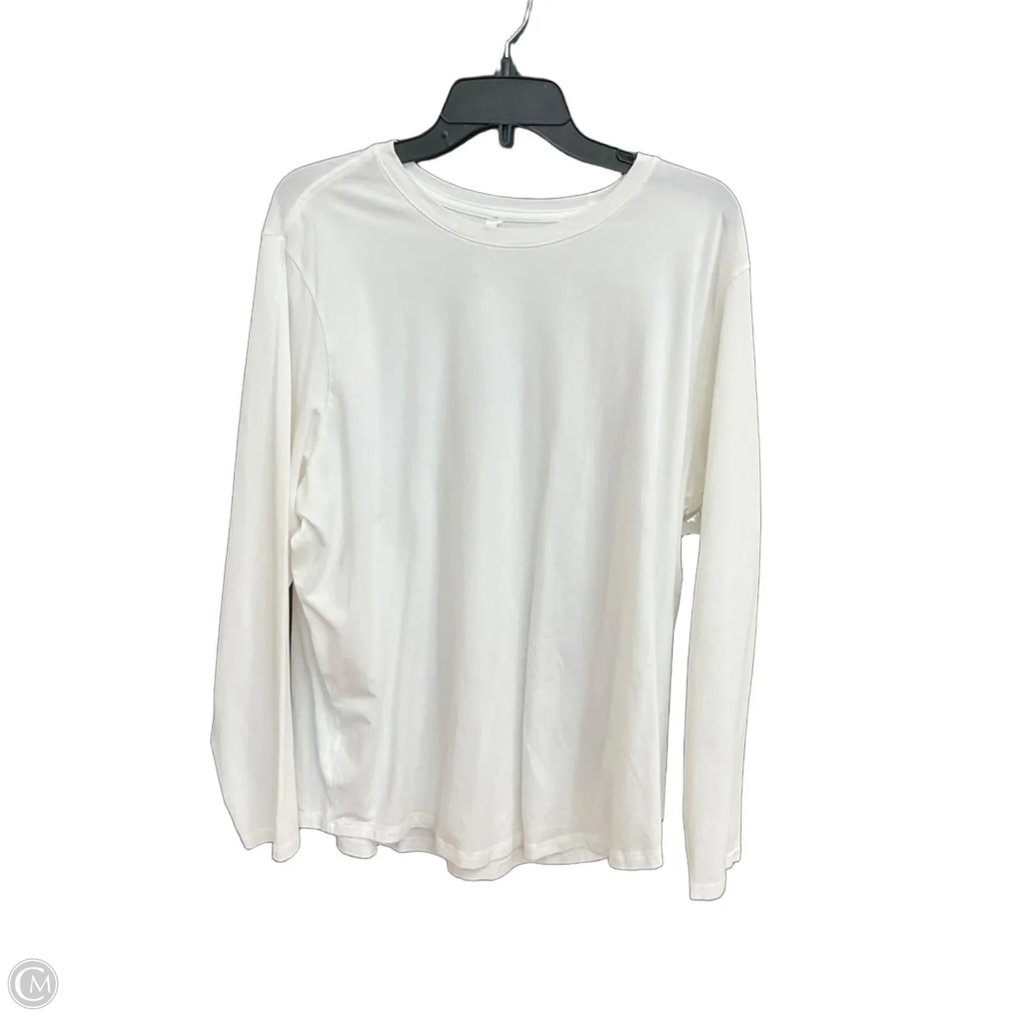 Athletic Top Long Sleeve Crewneck By Lululemon In White, Size: Xxl