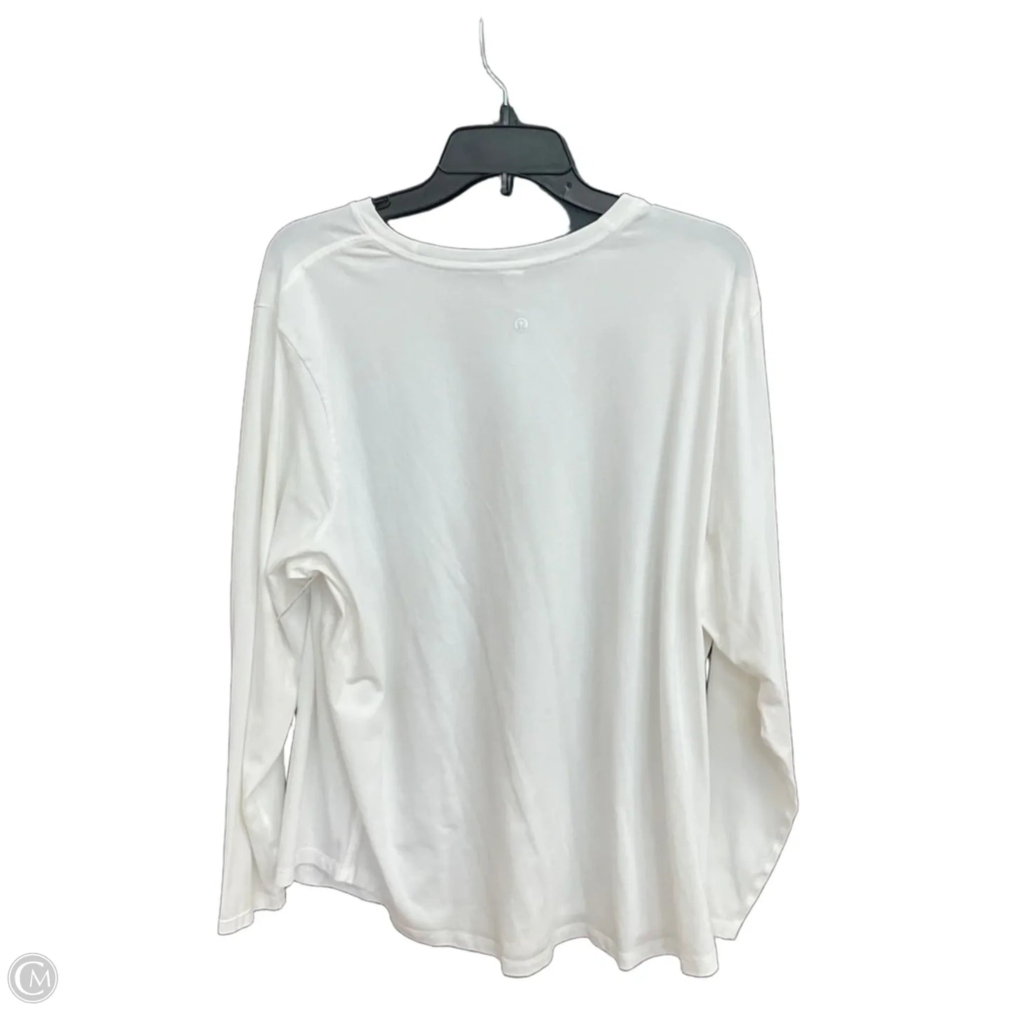 Athletic Top Long Sleeve Crewneck By Lululemon In White, Size: Xxl