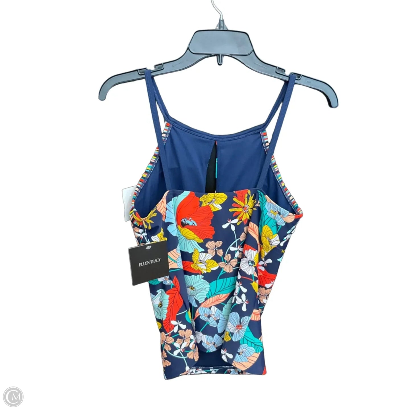 Swimsuit Top By Ellen Tracy In Navy, Size: M