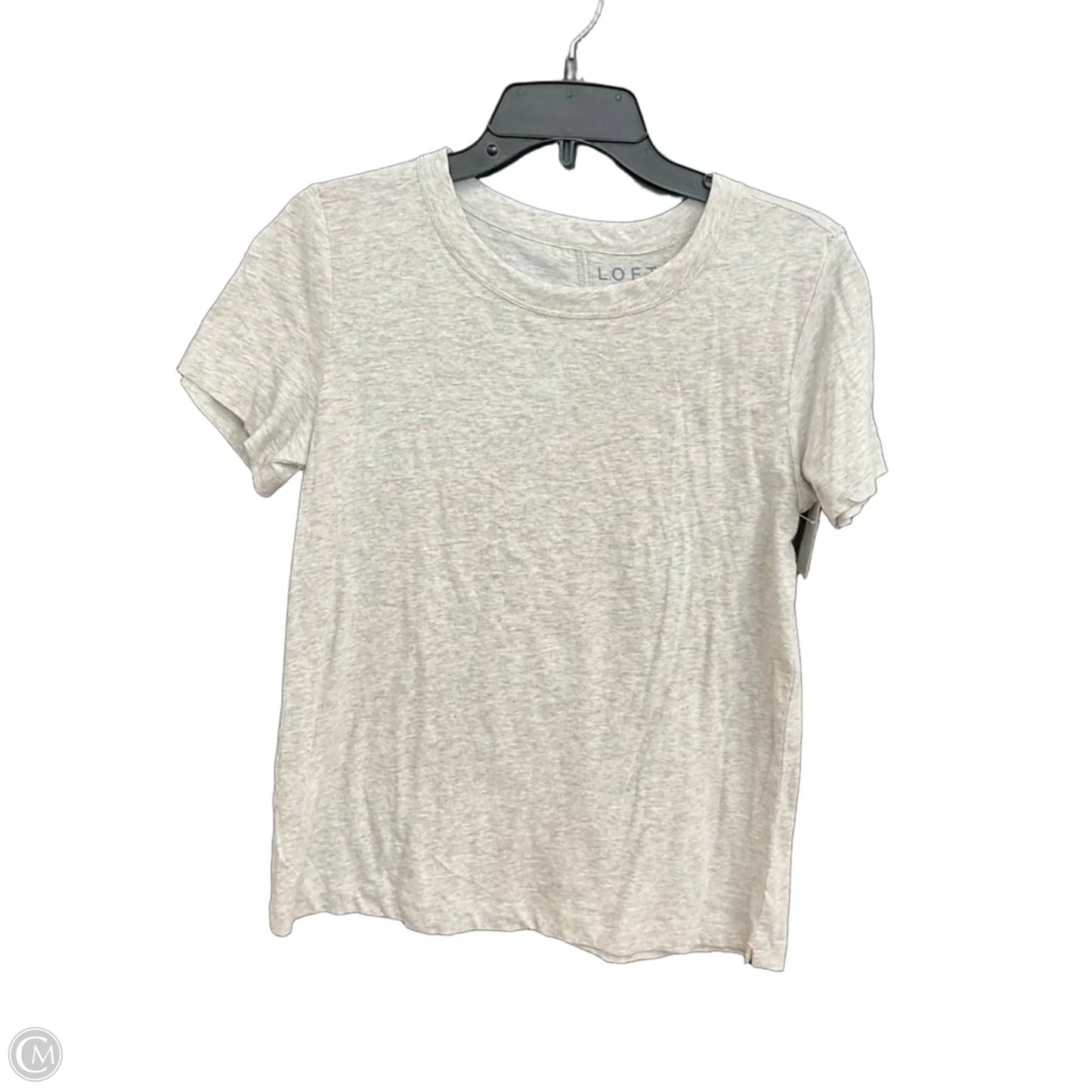 Top Short Sleeve Basic By Loft In Grey, Size: S