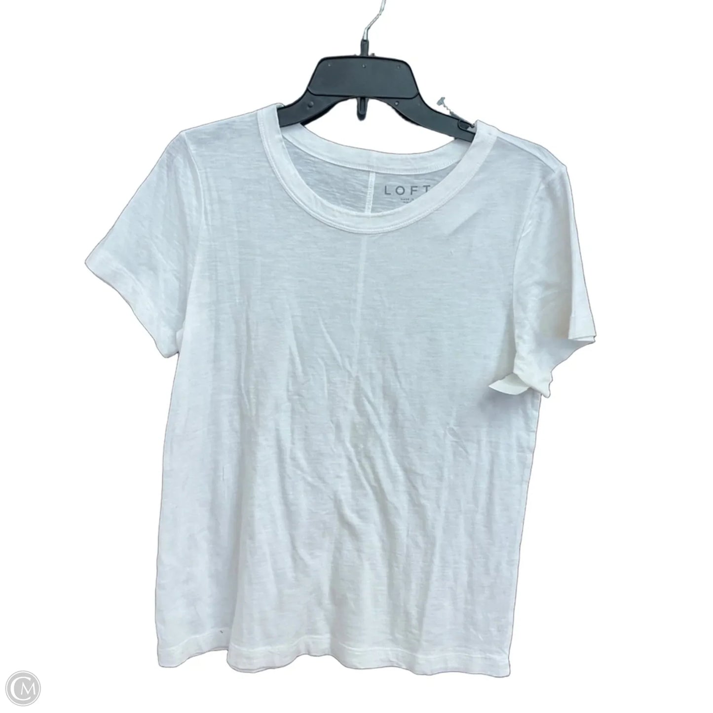 Top Short Sleeve Basic By Loft In White, Size: S
