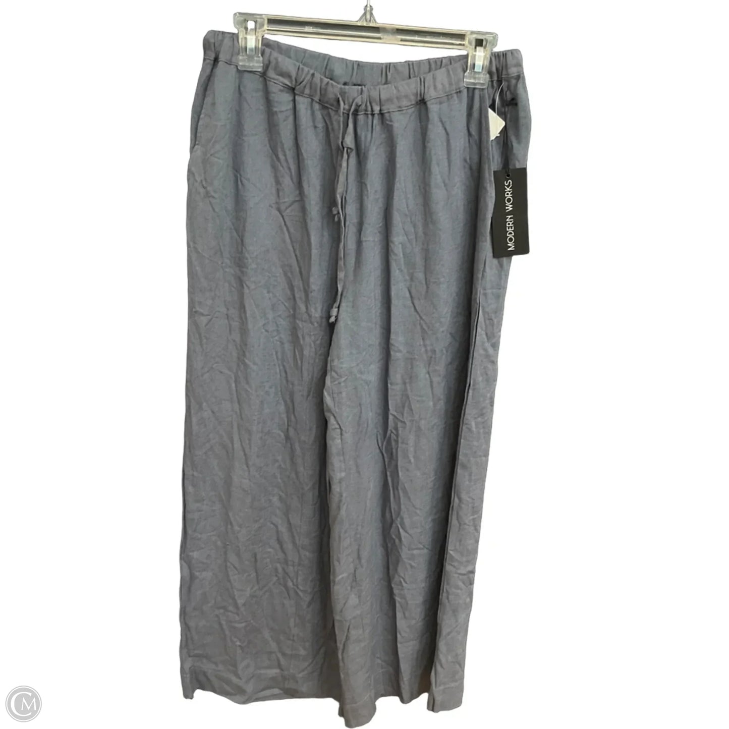 Pants Linen By Modern Works In Grey, Size: 12