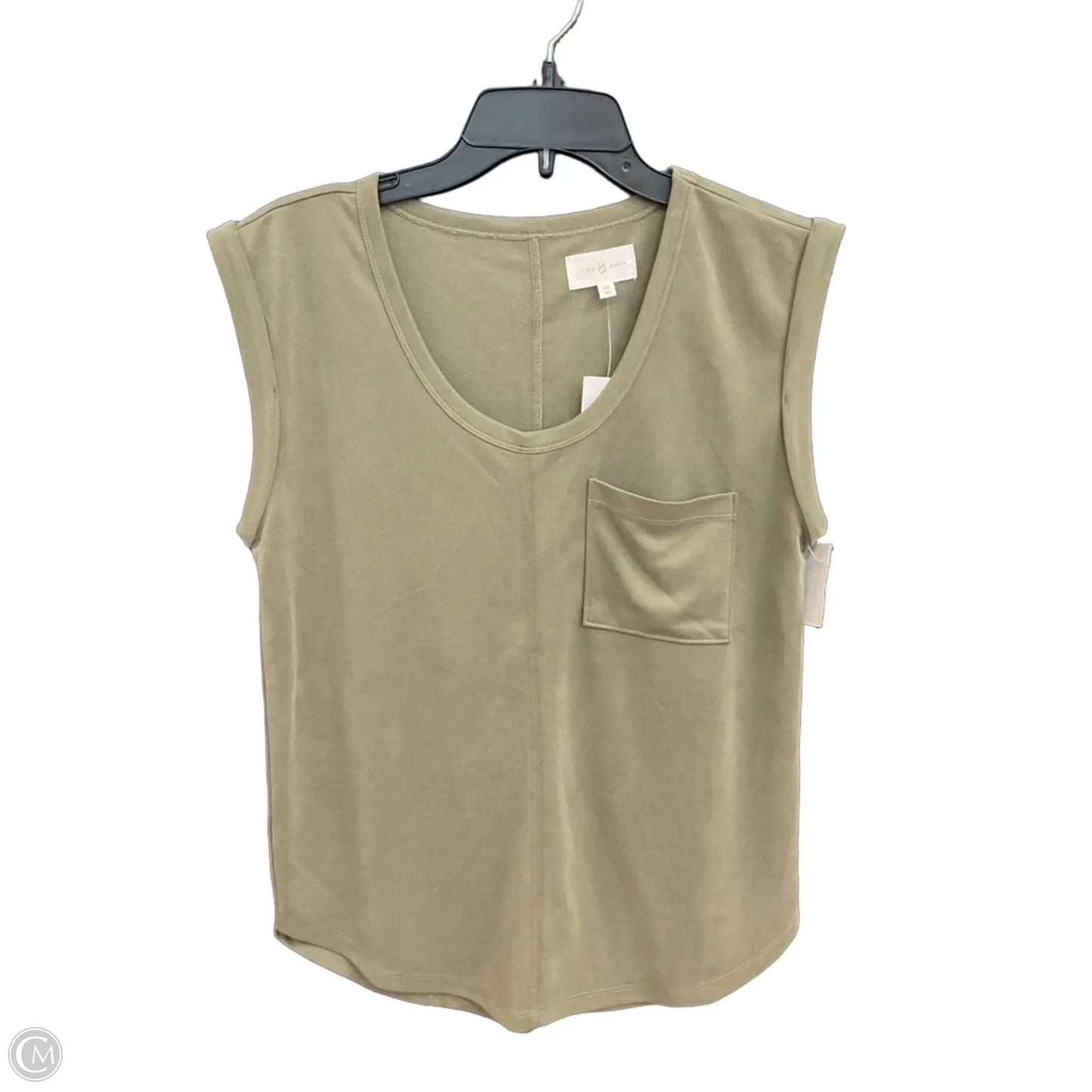 Top Sleeveless Basic By Lou And Grey In Green, Size: Xs