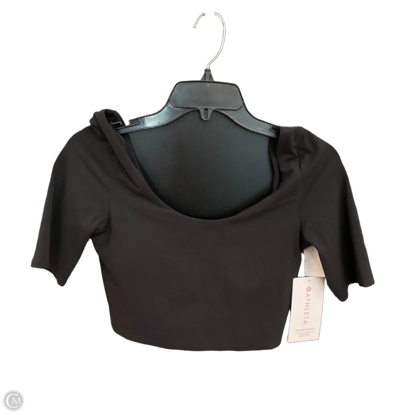 Athletic Top Short Sleeve By Athleta In Black, Size: S