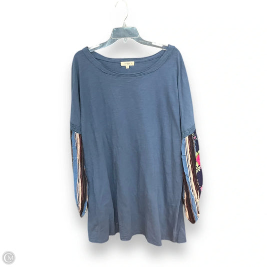 Top Long Sleeve By Umgee In Blue, Size: 1x