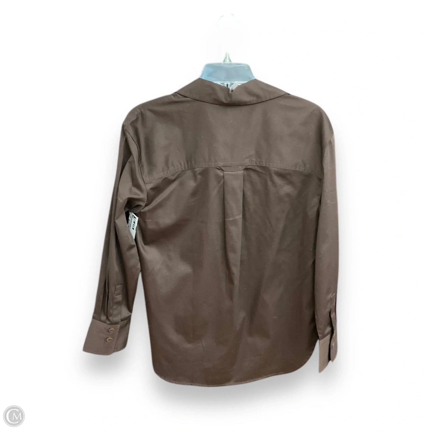 Blouse Long Sleeve By Madewell In Brown, Size: S