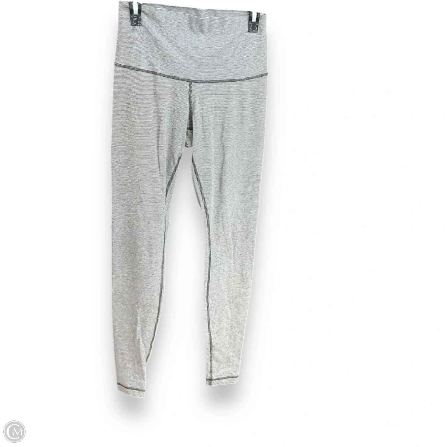 Athletic Leggings By Lululemon In Grey & White, Size: M