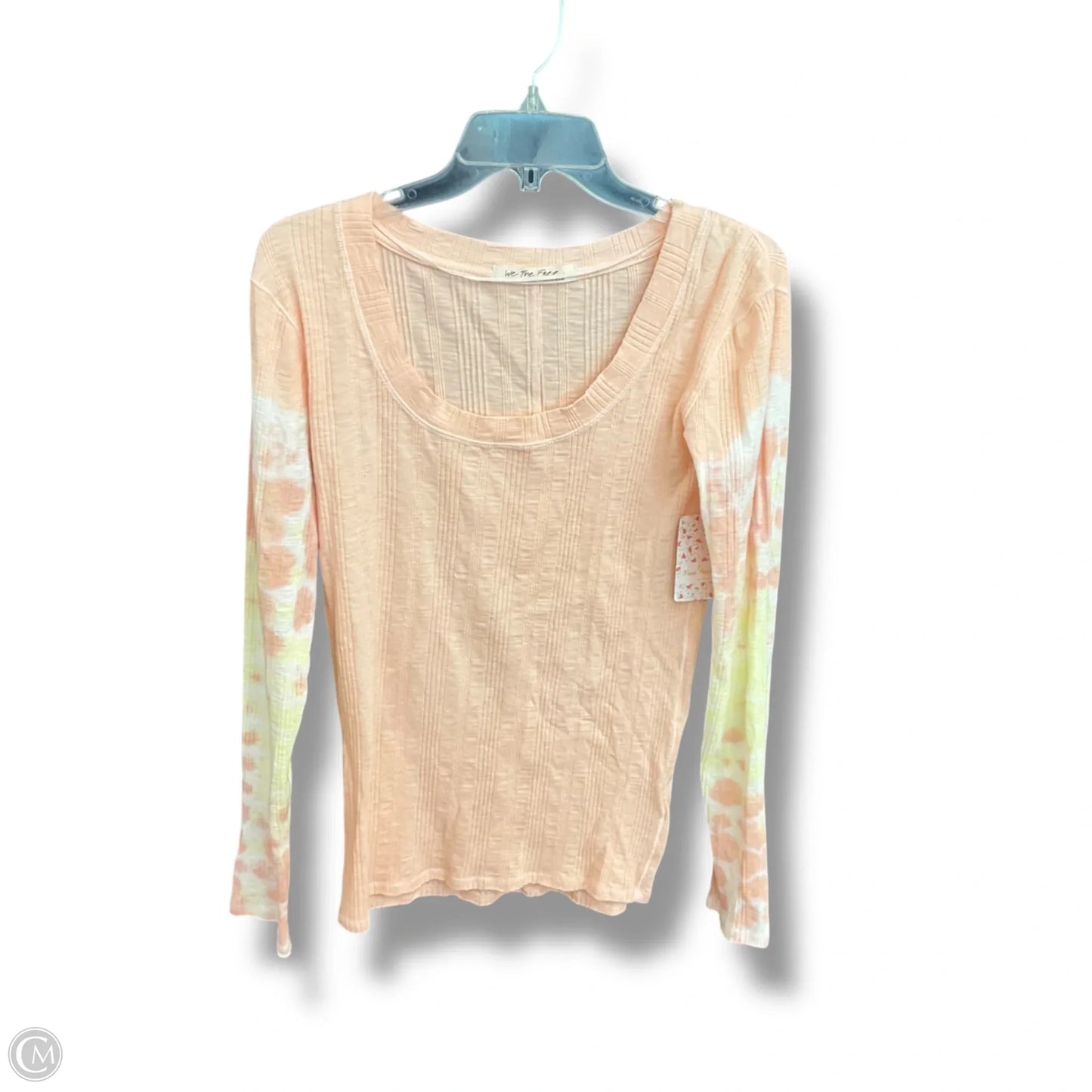 Top Long Sleeve By We The Free In Orange & Yellow, Size: L