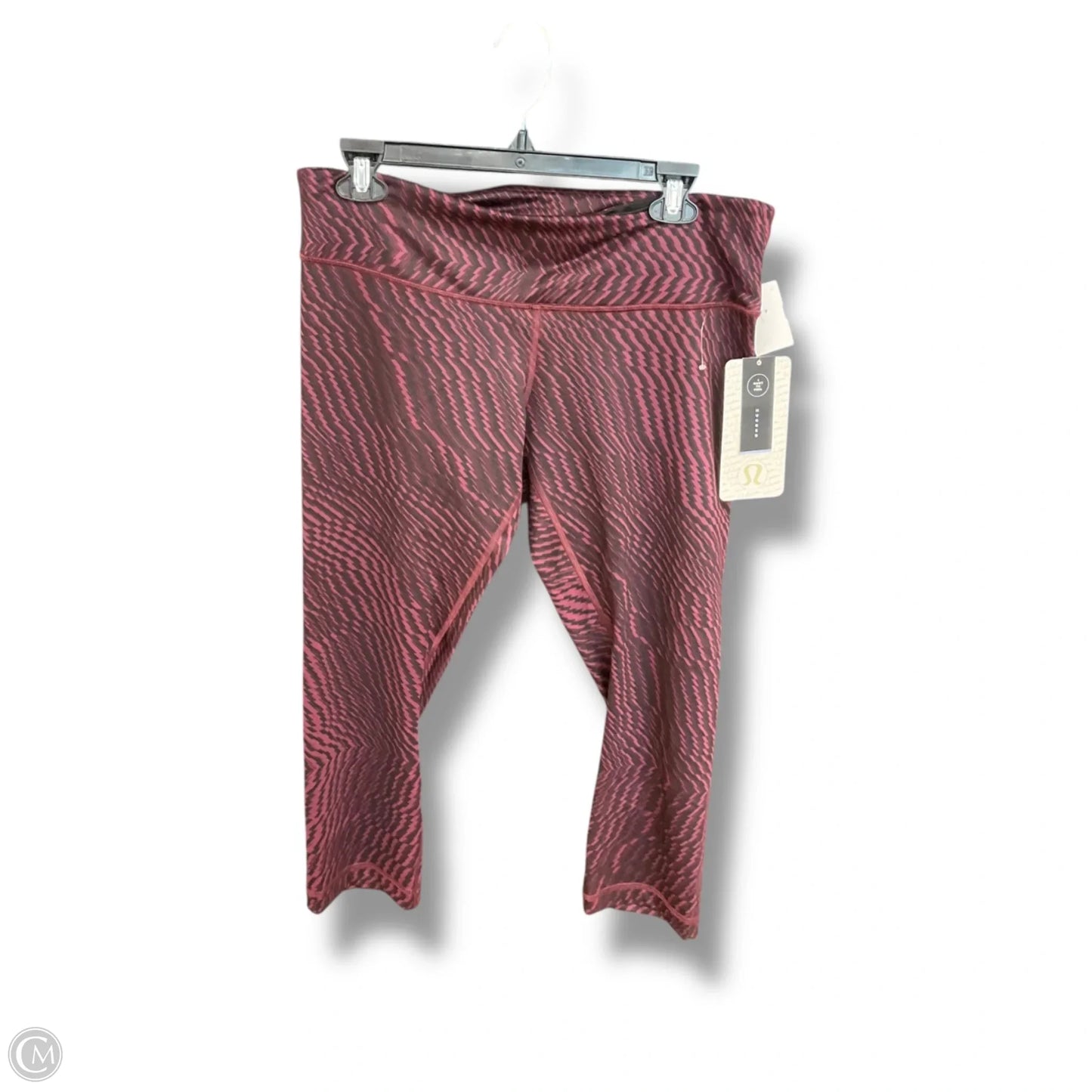 Athletic Capris By Lululemon In Maroon, Size: L