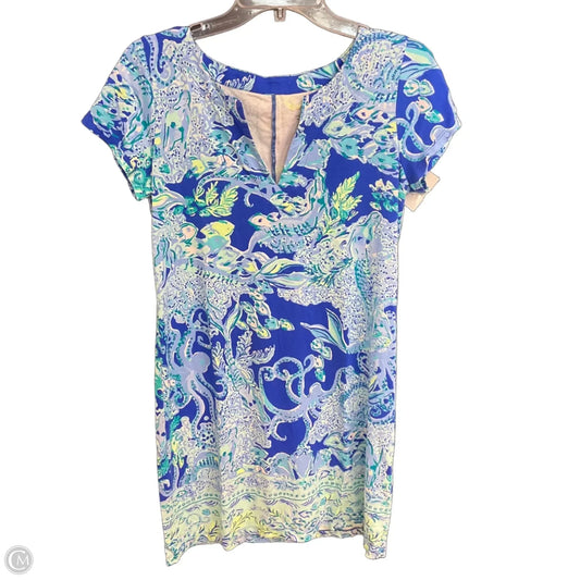 Dress Designer By Lilly Pulitzer In Blue & Green, Size: M