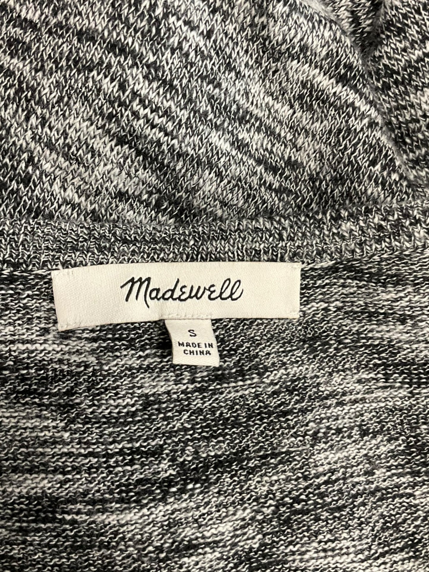 Sweater Cardigan By Madewell In Black White, Size: S