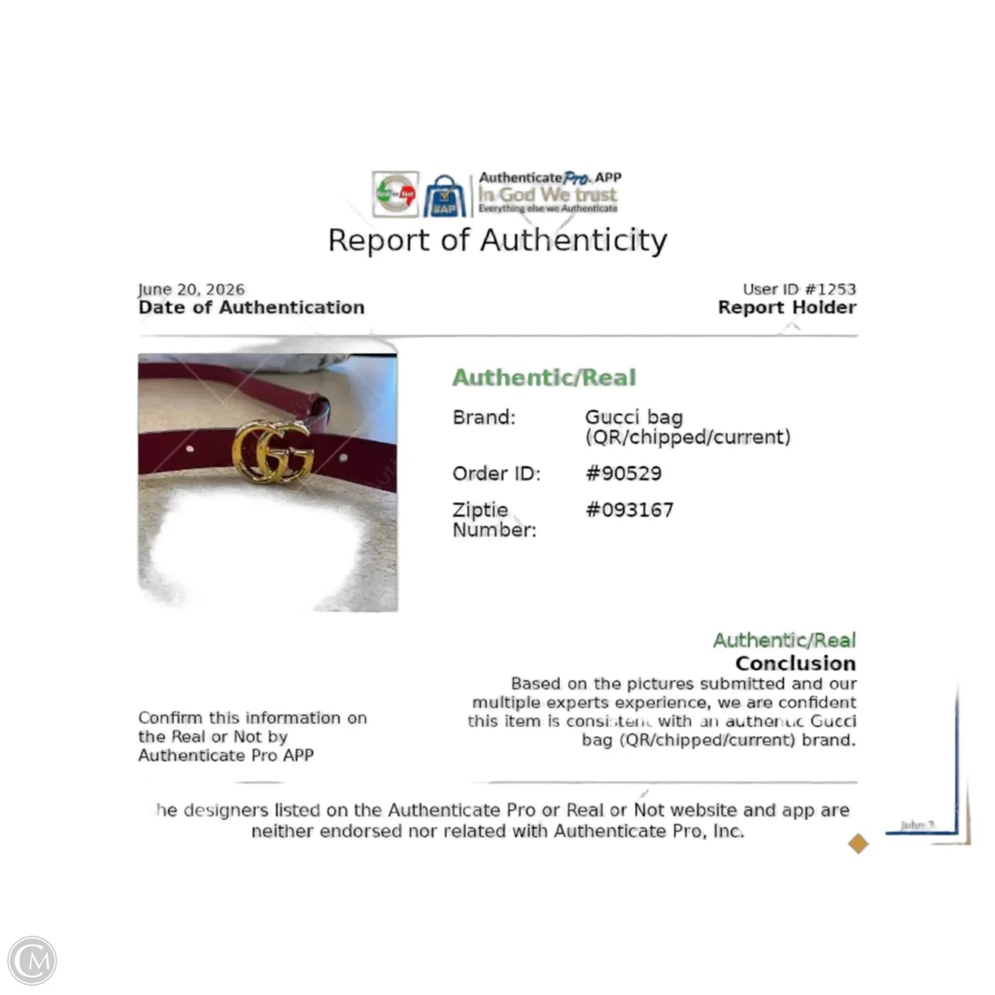 Belt Luxury Designer By Gucci, Size:
