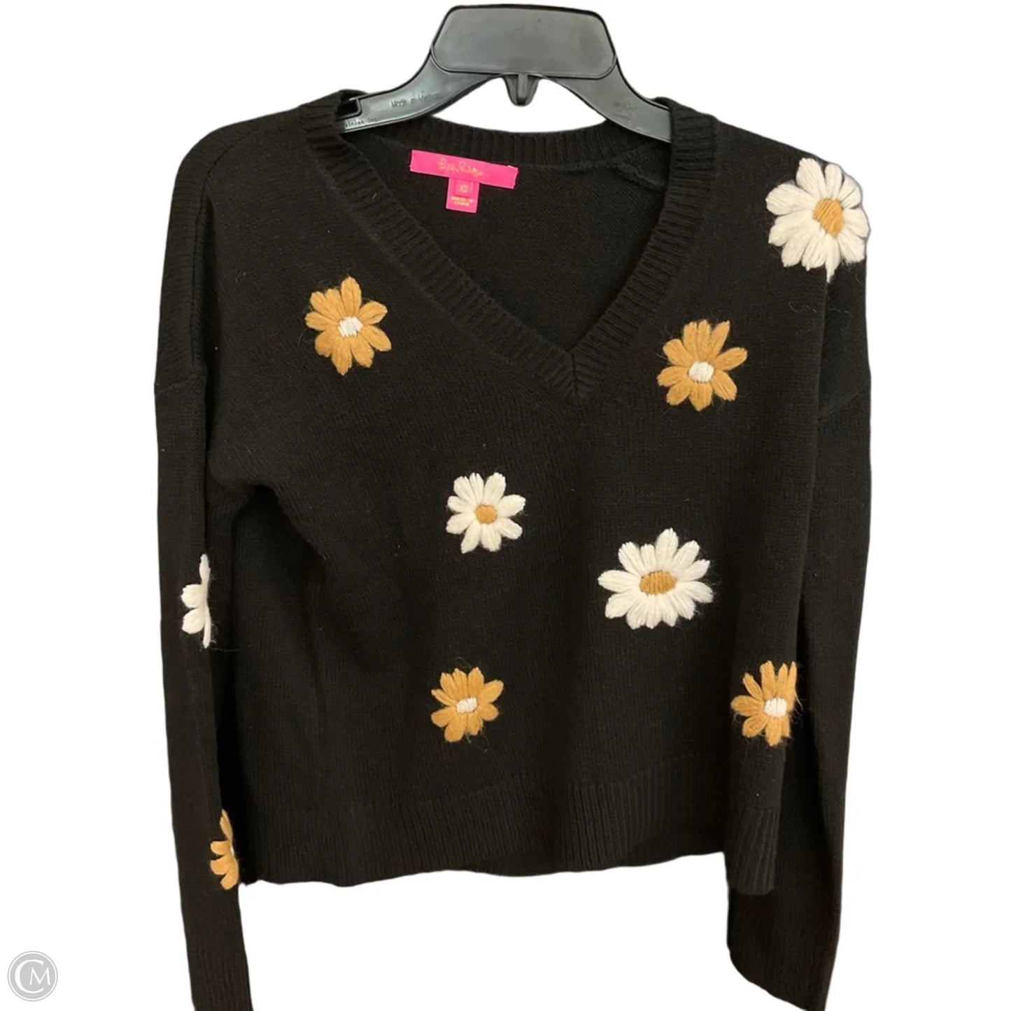Sweater Cardigan Designer By Lilly Pulitzer In Black, Size: Xs