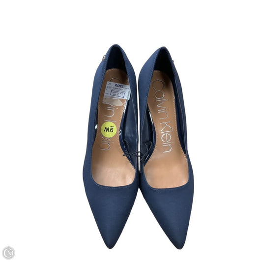 Shoes Heels Stiletto By Calvin Klein In Navy, Size: 9.5