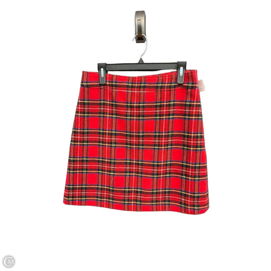 Skirt Mini & Short By J. Crew In Plaid Pattern, Size: M