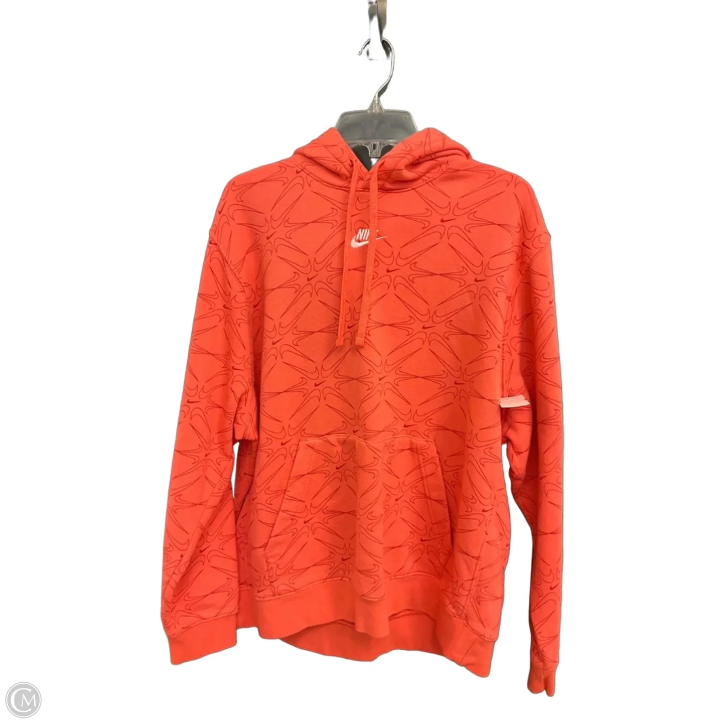 Sweatshirt Hoodie By Nike Apparel In Orange, Size: Xl