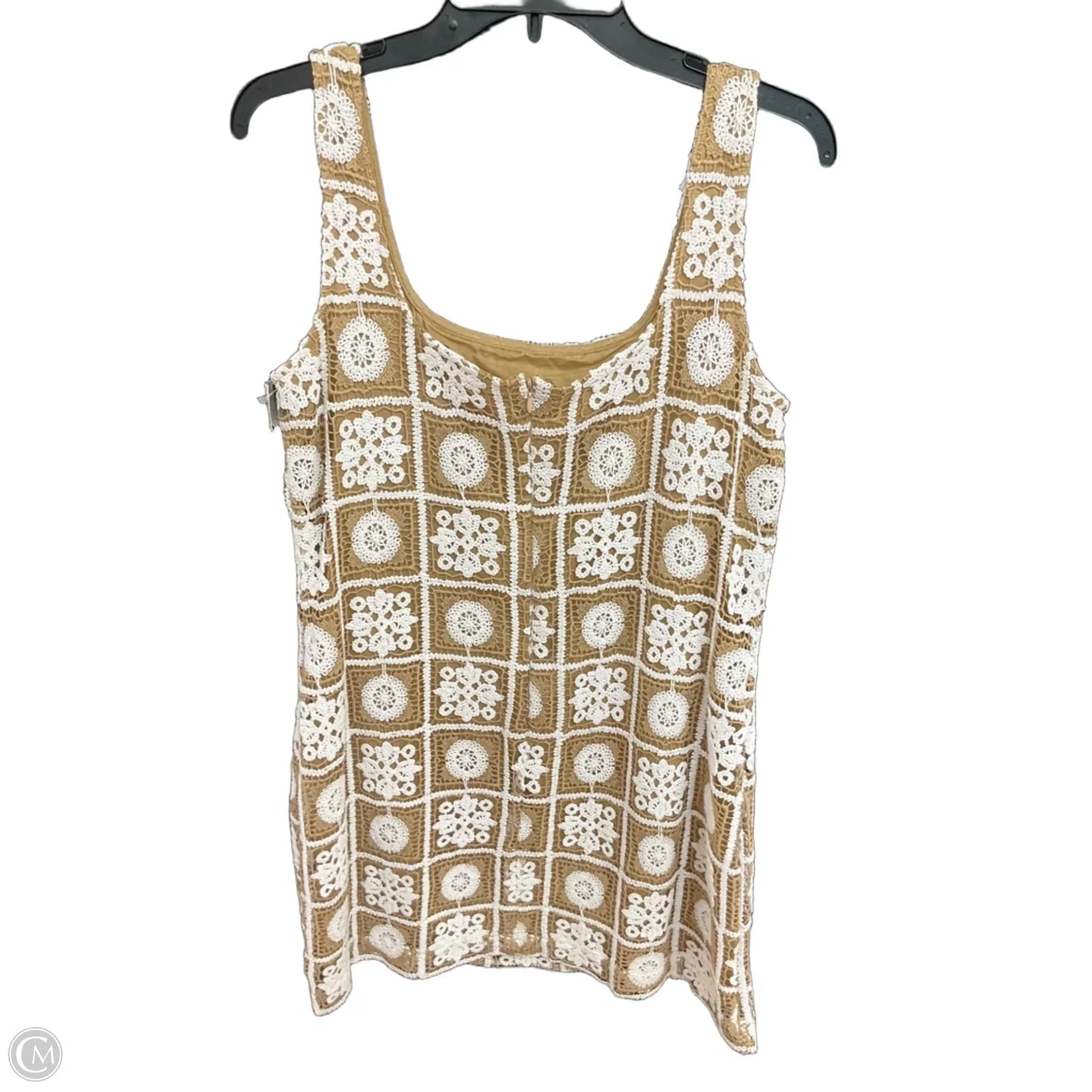 Dress Casual Short By Loft In Tan & White, Size: M